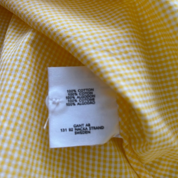 Vintage Gant Yellow & White Mini-Check Sundress - Picture 7 of 10